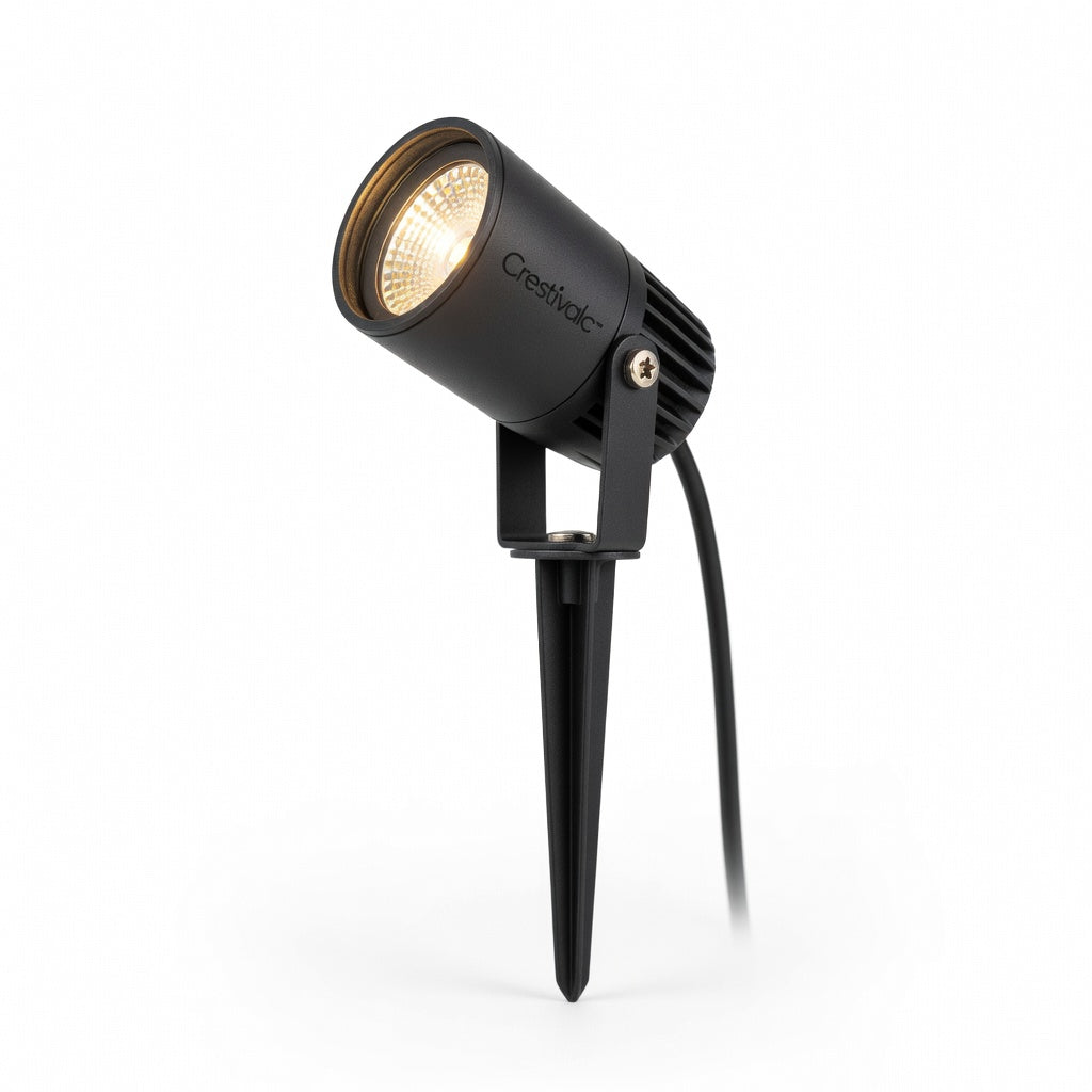 Crestivalc™ Solar Landscape Spotlight | Automatic Dusk-to-Dawn Outdoor Garden Accent Ligh