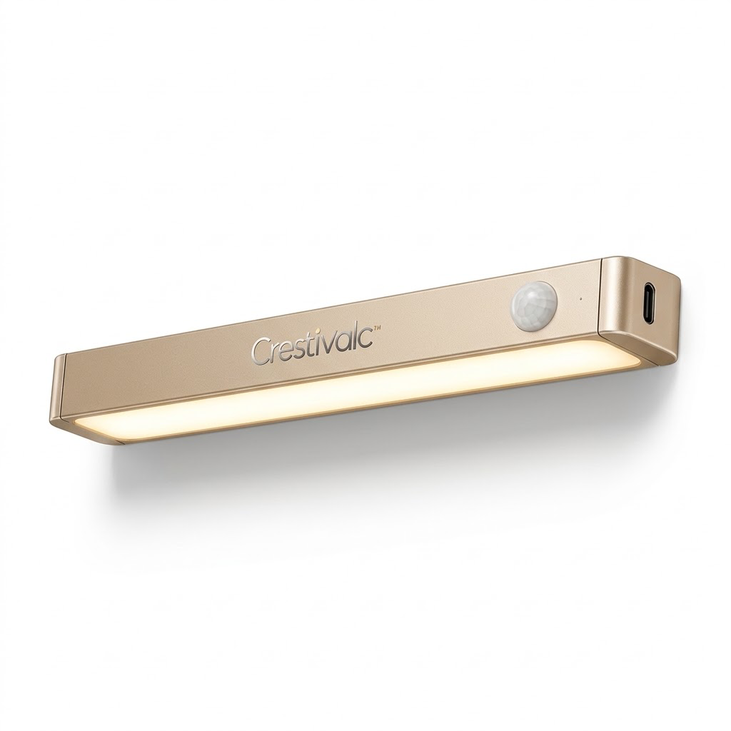 Crestivalc™ Motion Sensor Wall Light | Cordless Warm LED Accent Lamp with Premium Aluminum Body