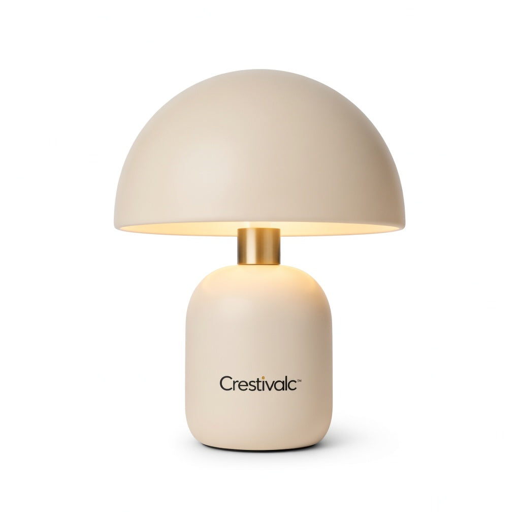 Crestivalc™ Rechargeable Touch Table Lamp | Cordless Warm Ambient Bedside & Accent Light