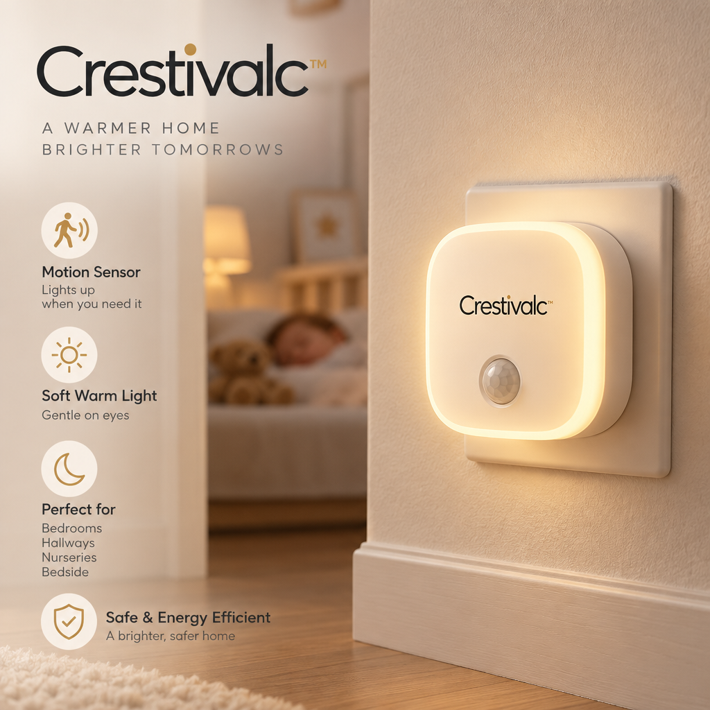 Crestivalc™ Motion Sensor Night Light | Cordless Soft Warm LED Wall Light