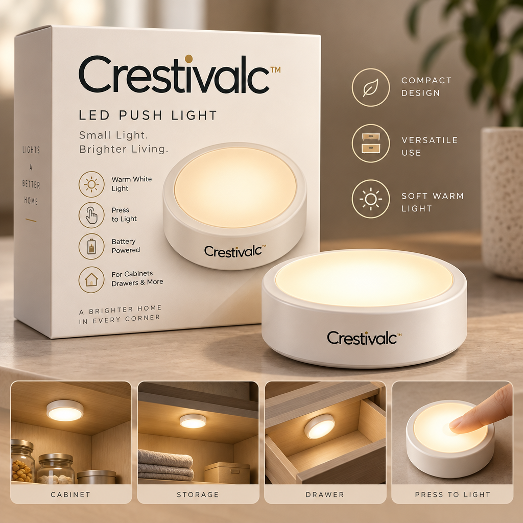 Crestivalc™ Rechargeable Touch Ambient Lamp | Cordless 2700K Warm LED Bedside Light