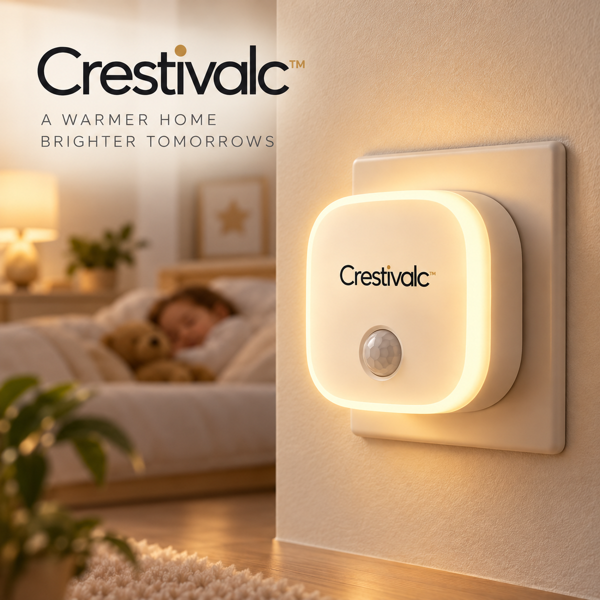 Crestivalc™ Motion Sensor Night Light | Cordless Soft Warm LED Wall Light