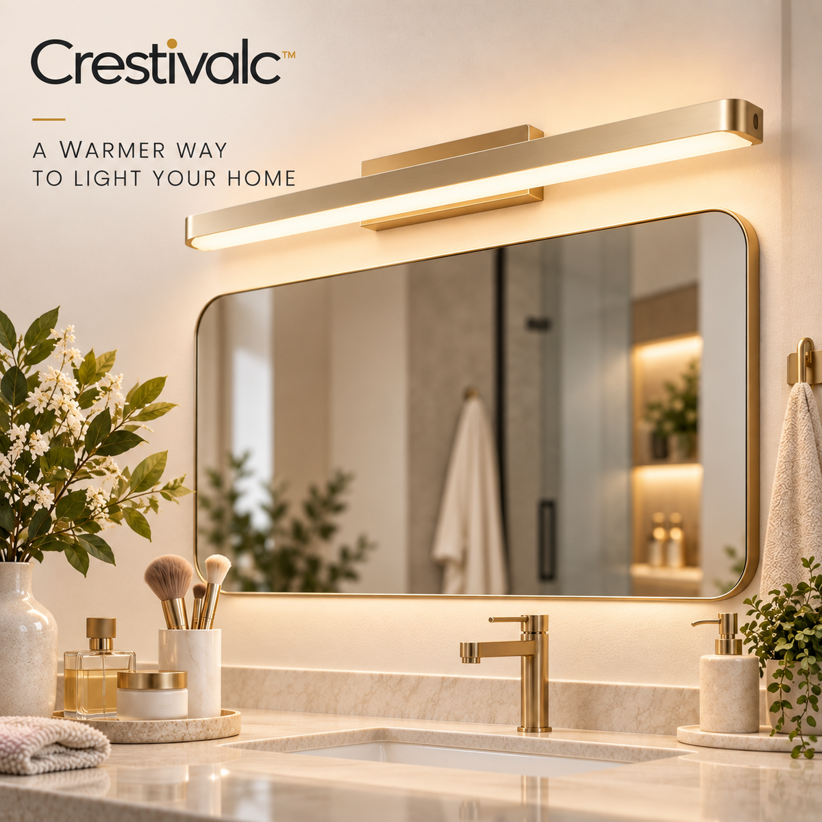 Crestivalc™ Motion Sensor Wall Light | Cordless Warm LED Accent Lamp with Premium Aluminum Body