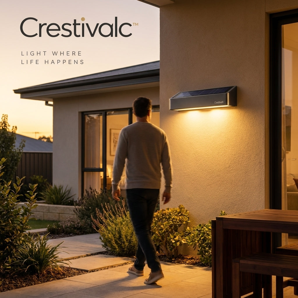 Crestivalc™ Solar Address Light | Automatic Dusk-to-Dawn Outdoor House Number Wall Light